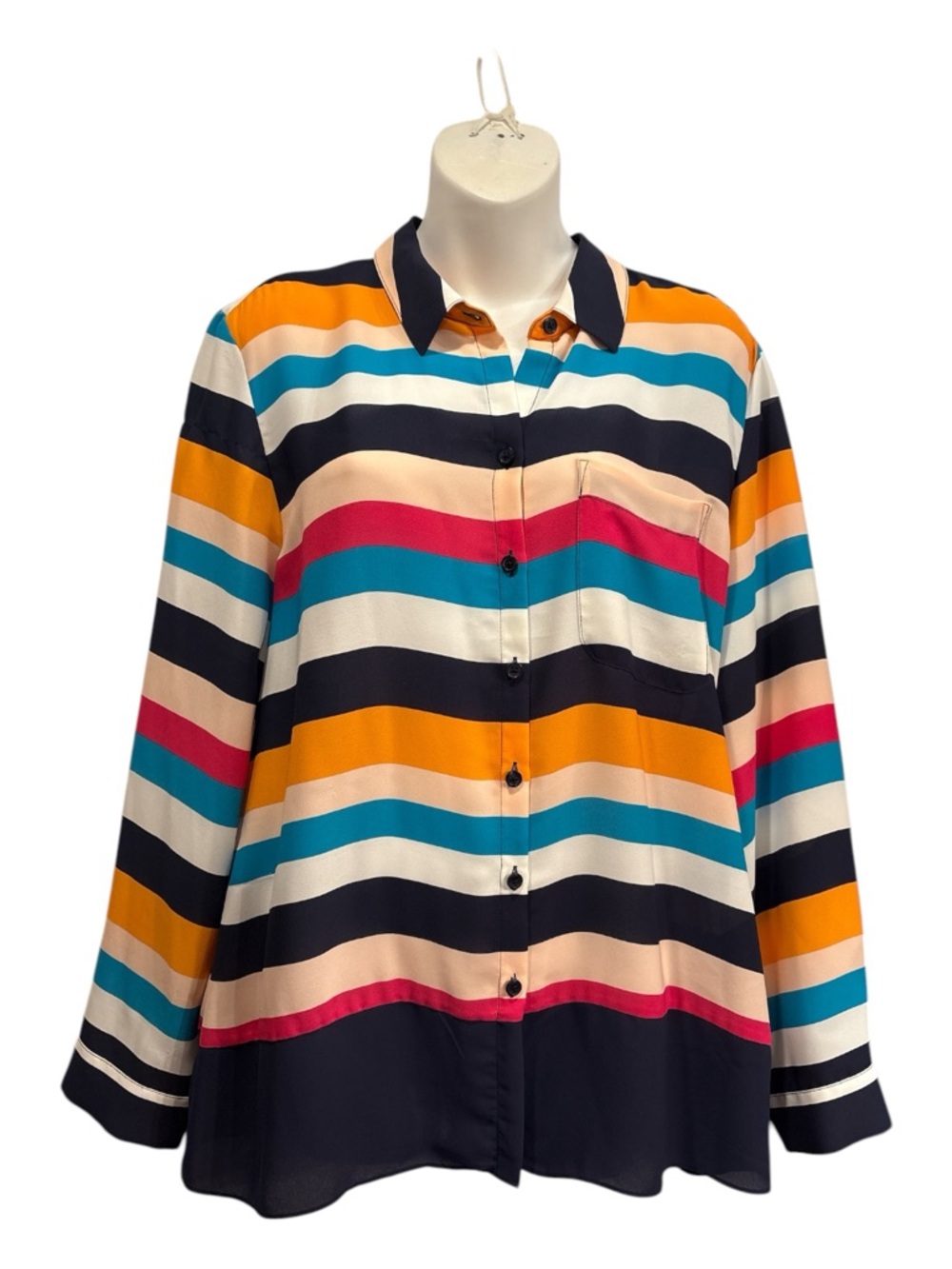 Chico’s Striped Button-Up Shirt - Multicolor Chico size 2 or large